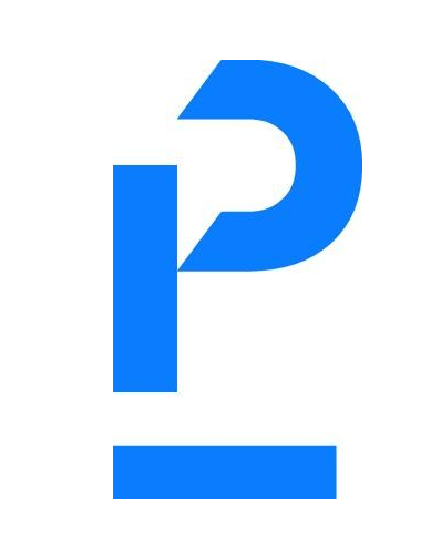Logo for Pomerleau Construction company.